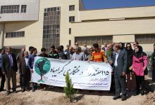 گزارش تصویری مراسم روز درخت کاری در دانشگاه  با حضور ورزشکاران ملی پوش شهرستان شاهرود  